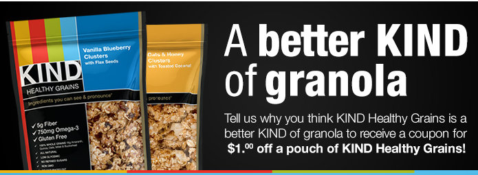 $1 Off KIND Healthy Grains Clusters Coupon – 1st 30,000