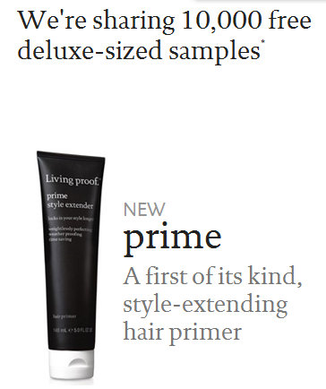 Living Proof New Prime Style Extender Hair Primer Sample 12 pm EST