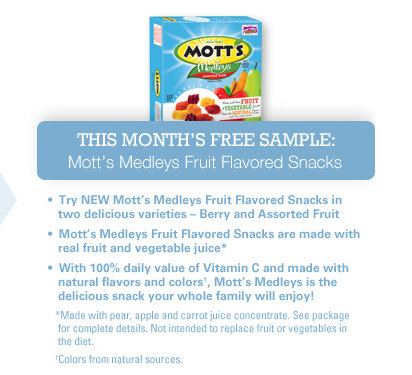 *Expired* Live Better America: FREE Sample of Mott’s Medleys Fruit Flavored Snacks