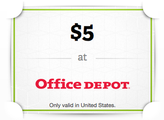 Free $5 Office Depot or GAP e-Gift Card (Facebook and Smartphone Required)