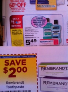 Rite Aid: Rembrandt Toothpaste only $0.49!