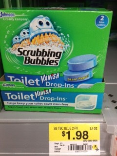 Walmart: Scrubbing Bubbles Toilet Drop Ins for Just 98¢