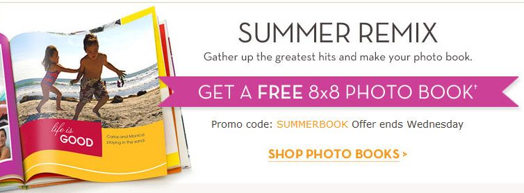 Free 8×8 Photo Book from Shutterfly.com