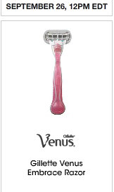 FREE Gillette Venus Embrace Razor at 12PM EST (5,000 only)