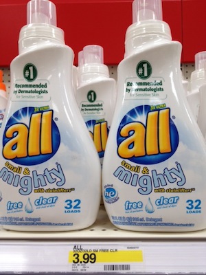 Target: All Free Detergent only $1.99 per Bottle after Printable Coupons