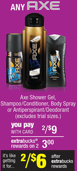 CVS: Axe Products As Low As Free