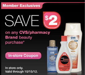 CVS Beauty Club Coupons = FREE Nail Polish Remover