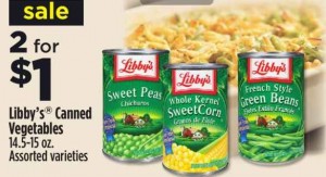Libby’s Canned Vegetables for 25¢ at Dollar General