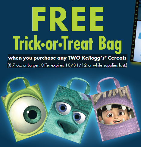 FREE Monsters Inc Trick or Treat Bag