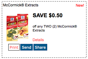 Printable Coupons: McCormick® Extracts, Dixie Plates, Hormel, Country Crock and More