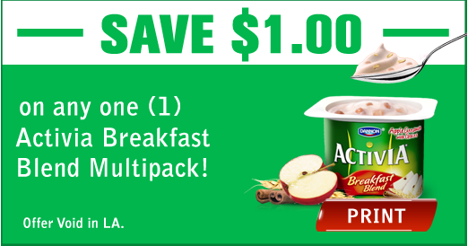 1 1 Dannon Activia Yogurt Printable Coupon