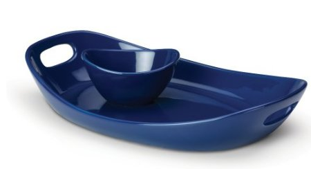 Rachael Ray Stoneware Chip n’ Dip Serving Platter in Blue $34.99 Shipped