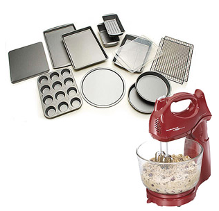 BakerEze12-Piece Bakeware Set PLUS Hamilton Beach 4-Quart Mixer Bundle