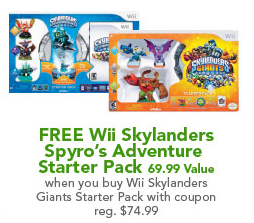 Today Only at Toys R Us:  Free Skylanders Starter Pack When you Buy Skylander Giant Pack ($69.99 Value!)