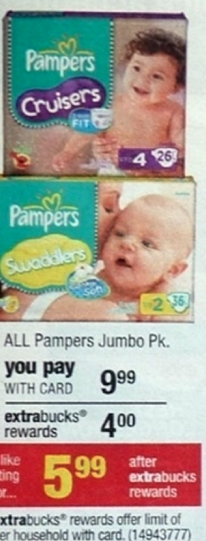 CVS: Pampers Jumbo Packs for $3.99 Each