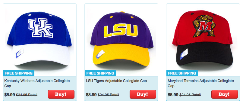 NCAA Hat Sales only $8.99 Shipped