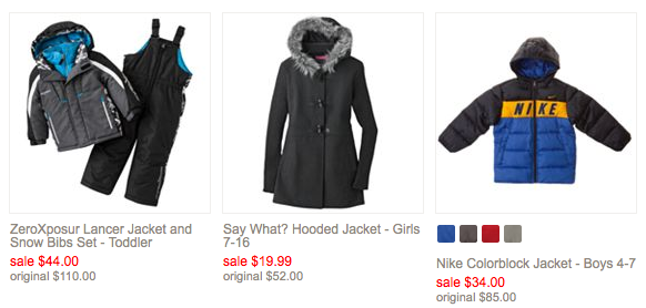 Up to 70% off Outerwear for the Family + Additional 15% off, Kohl’s Cash and Free Shipping Offers