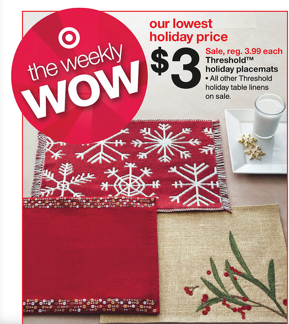 Target: Free Holiday Placemats