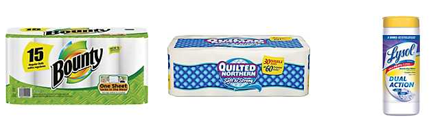 Staples: Lysol Wipes only 99 Cents, Cheap Bounty Paper Towels and Quilted Northern Toilet Paper and Free Shipping