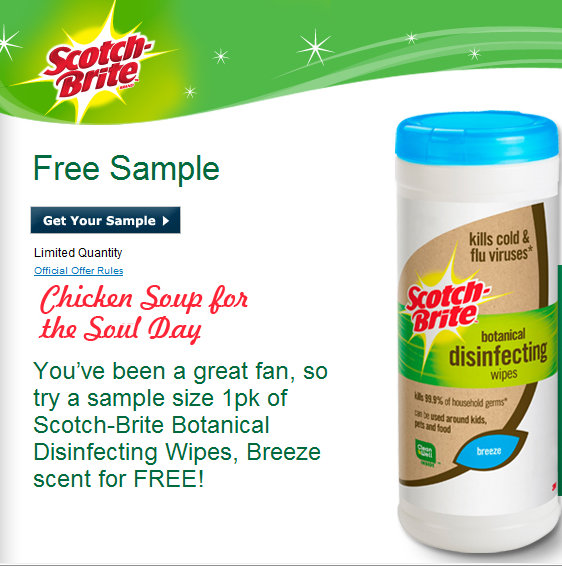 FREE Sample of Scotch-Brite Botanical Disinfecting Wipes