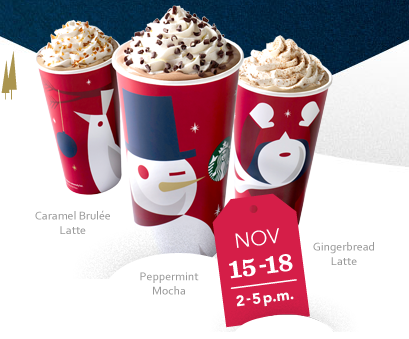 Starbucks BOGO FREE Holiday Beverage (12/13 – 12/16)