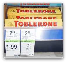 Cheap Toblerone Bars at Walgreens