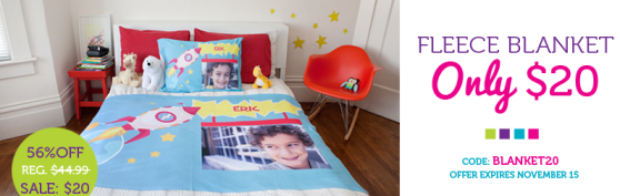 York Photo: Personalized Fleece Blanket for $20 (Plus Shipping)