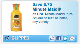 Printable Coupons: Minute Maid, Hillshire Farm, I Can’t Believe It’s Not Butter and Several DVD or Blu Ray Coupons