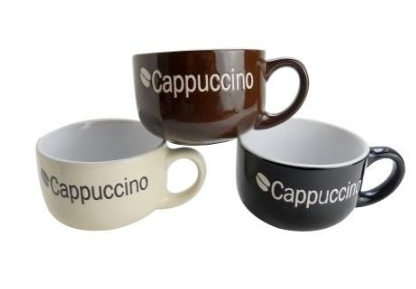 Set of 6 Jumbo-Sized 14 Ounce Colored Ceramic Coffee Mugs for $13.49