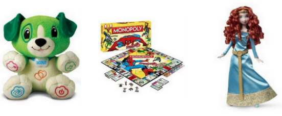 Amazon Toy Deals: Leapfrog My Pal, Tonka Chuck, Disney Merida Doll, Monopoly Spiderman and More