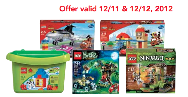 Toys R Us: 50% off Select Lego Toys (12/11 and 12/12 ONLY)