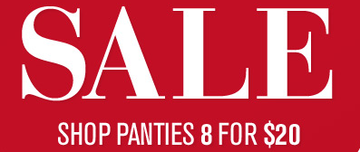Fredericks of Hollywood: 8 Panties for $20 Shipped