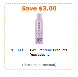 $3 off Pantene Coupon = Get Two Bottles for $2.50 Shipped