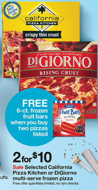 Target: Three DiGiorno Pizzas + Box of Frozen Fruit Bars for $10