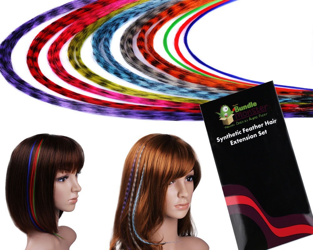 Assorted Feather Hair Extensions Kit Just $7.50 + FREE Shipping (Plus Glitter Headbands)