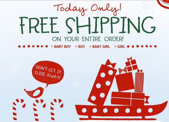 FREE Shipping at Carter’s and OshKosh B’Gosh (today only)
