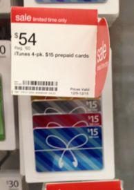 iTunes Gift Card Deals at Target and Walgreens