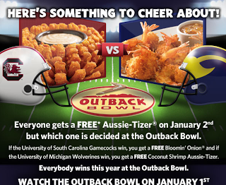 Outback Steakhouse FREE Aussie-Tizer on January 2nd