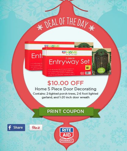 $10 off 5 pc Home Door Decorating Kit exclusively at Rite Aid (1st 10,000)