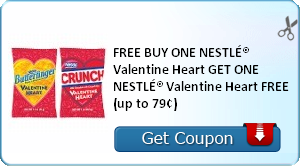 New Buy One NESTLÉ® Valentine Heart Get One Free Printable Coupon + Walgreens and CVS Deals