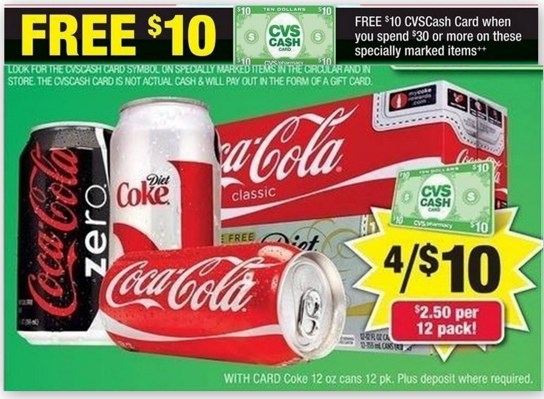 Awesome Deal on Coke Products at CVS Starting 1/20
