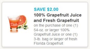 New $2 Off Grapefruit Juice or Fresh Fruit Printable Coupon