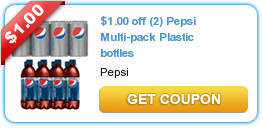 Pepsi Printable Coupons for $1.00 off (2) Pepsi Multi-pack Plastic bottles