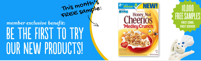 Pillsbury Members: FREE Honey Nut Cheerios Medley Crunch Cereal