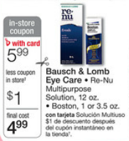 Walgreens | ReNu Multipurpose Solution Just $2.99 With Coupons