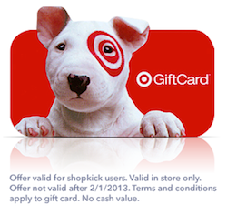 FREE $2 Target Gift Card From Shopkick App