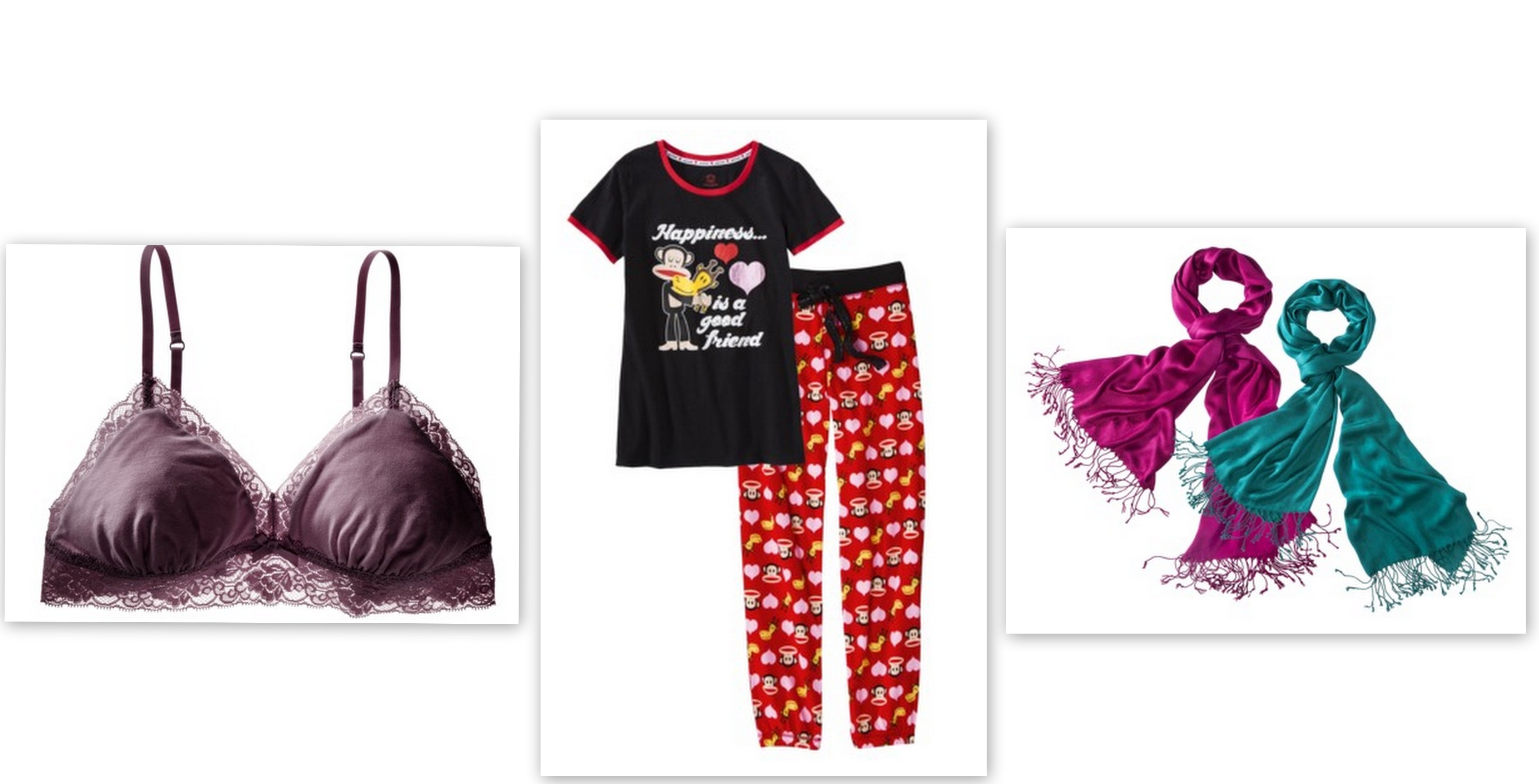 Target Daily Deals: Women’s Lace Bralette, Junior Knit Sleepwear and Solid Pashminas