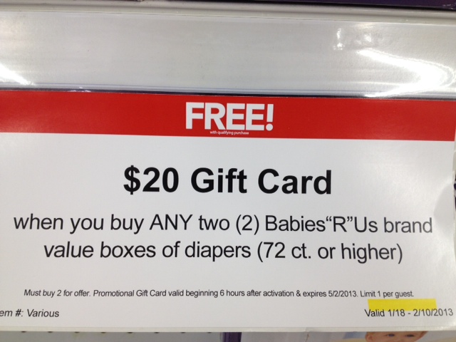 Diaper Deal at Toys at Babies R Us and Toys R Us