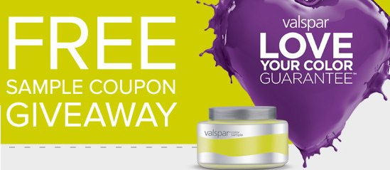 FREE Coupon for 8oz Valspar Paint Sample Giveaway | Today at NOON EST