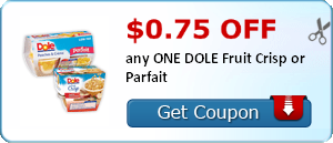 Printable Coupons: Dole Fruit, Optisource Vitamins, Enfagrow ready to Drink, Cafe Escapes K-Cups, Carnation Instant Breakfast and more